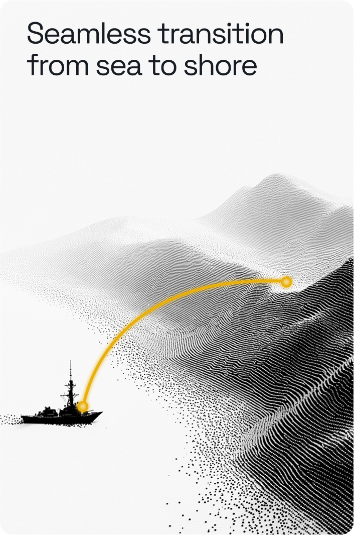 Seamless transition from sea to shore