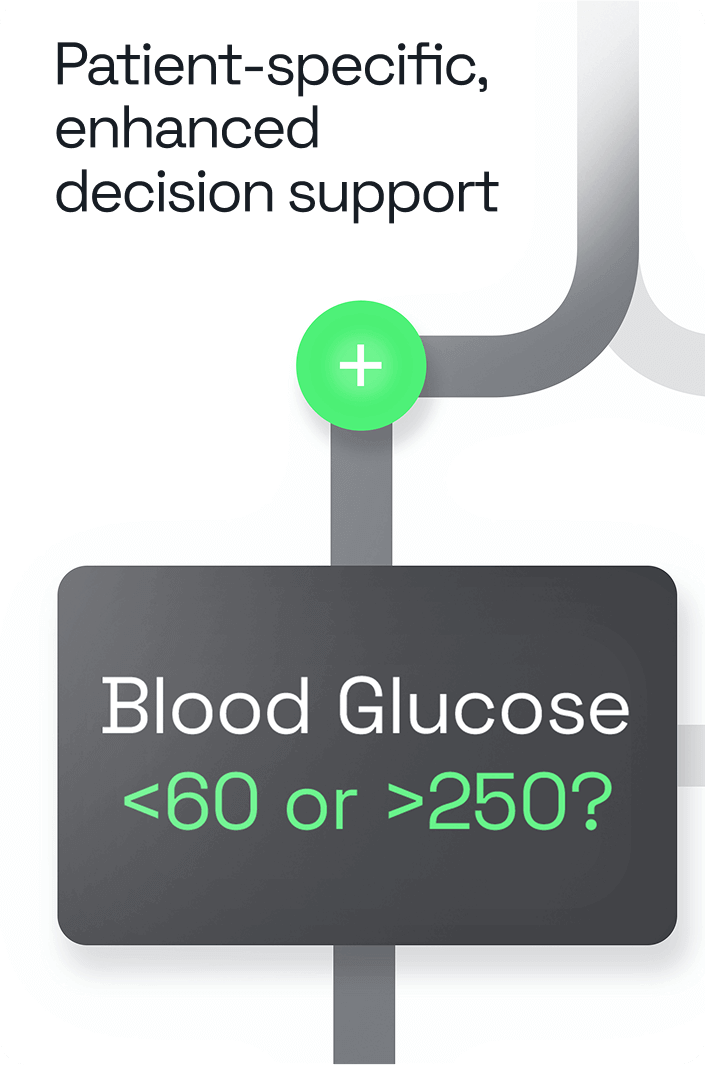 Patient-specific, enhanced decision support; Blood Glucose 250?